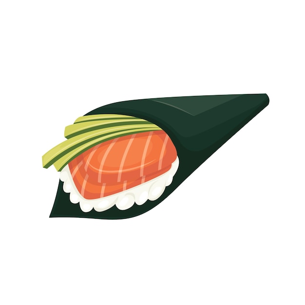 Paquete de diseño de logotipo de vector de comida asiática de Japón Temaki aislado sobre fondo blanco