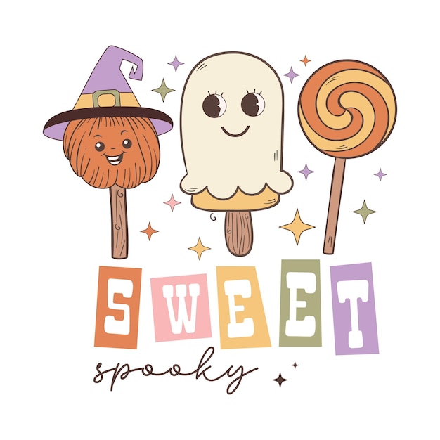 El paquete de diseño de sublimación de Halloween retro