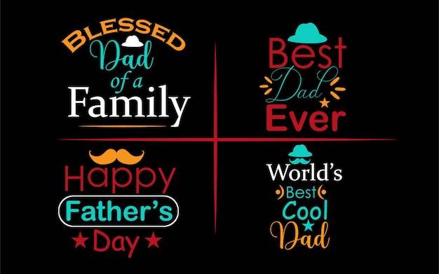 Paquete de diseño svg del día del padre vol5