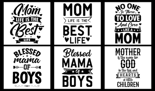 Paquete de diseño SVG de mamá. Paquete de diseño de camiseta de tipografía de mamá. Mamá diseñó un Vector. mamá divertida