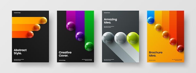 Paquete de diseño de vector de diseño de cartel colorido