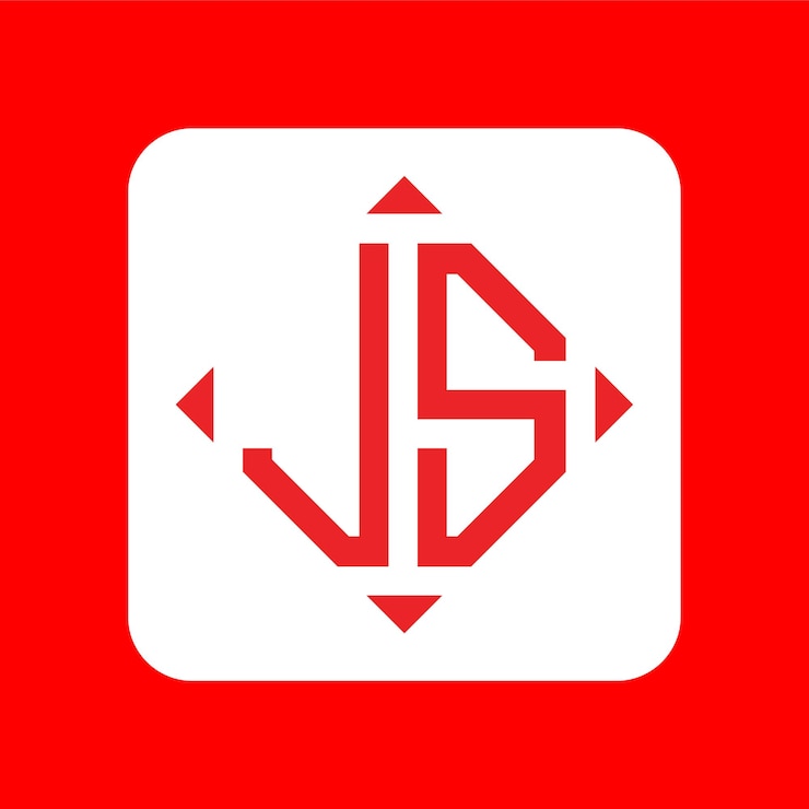 Vector paquete de diseños de logotipo js de letras iniciales simples y creativas