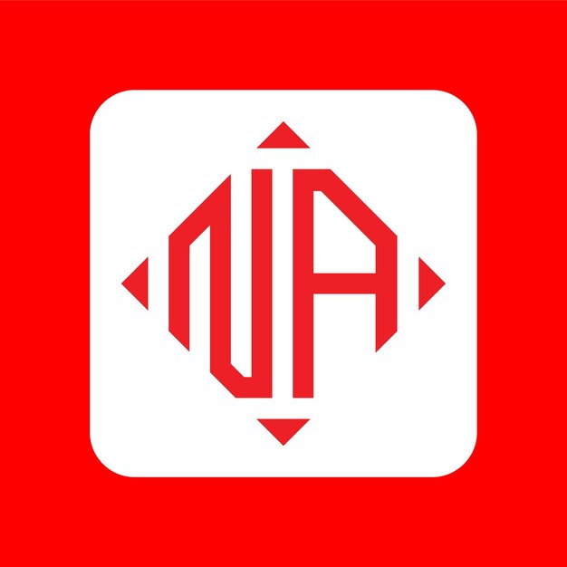 Paquete de diseños de logotipo NA de letras iniciales simples creativas
