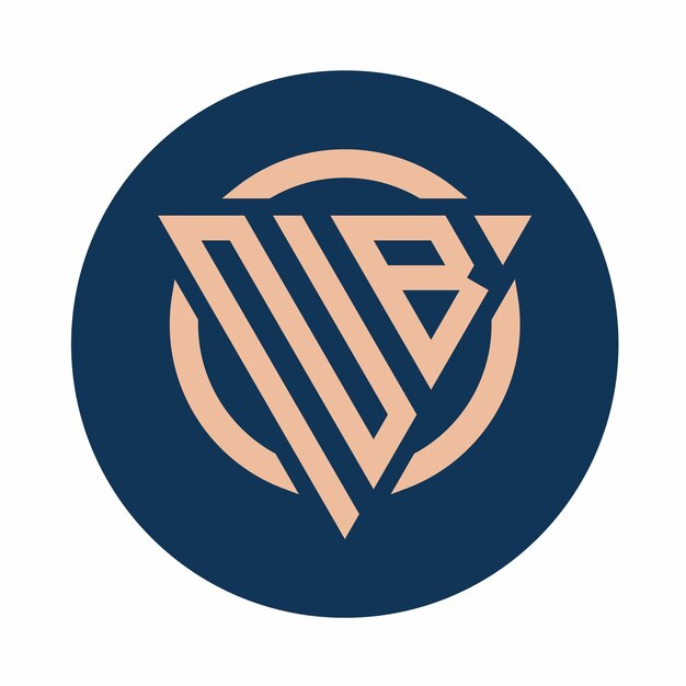 Paquete de diseños de logotipo NB de letras iniciales simples creativas