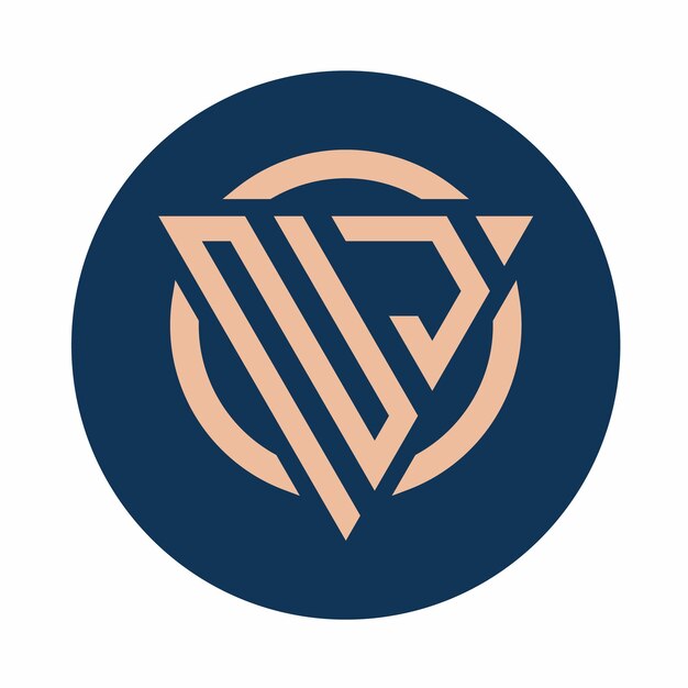Paquete de diseños de logotipo NJ de letras iniciales simples creativas