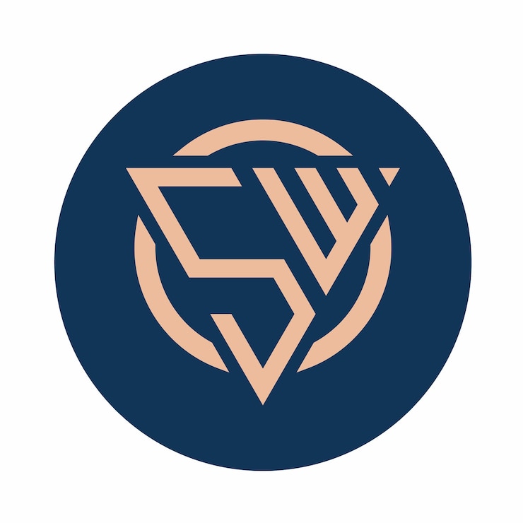 Vector paquete de diseños de logotipo sw de letras iniciales simples y creativas