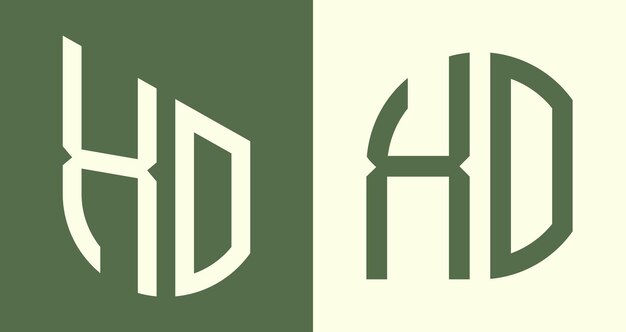 Paquete de diseños de logotipo XO de letras iniciales simples y creativas