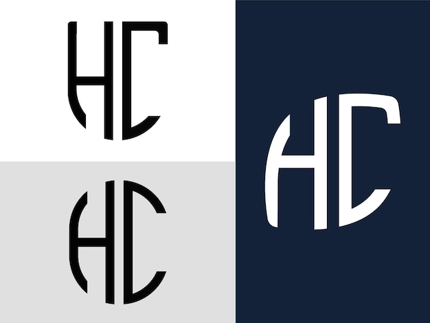 Paquete de diseños de logotipos Creative Initial Letters HC