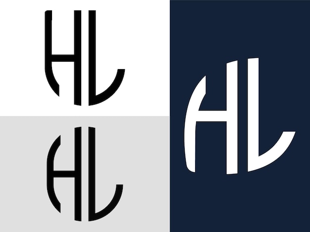 Paquete de diseños de logotipos Creative Initial Letters HL