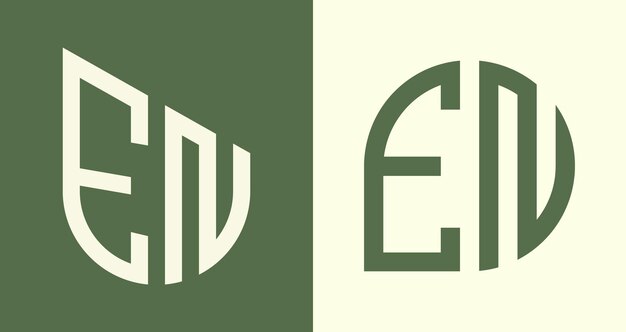 Paquete de diseños de logotipos de letras iniciales simples y creativas