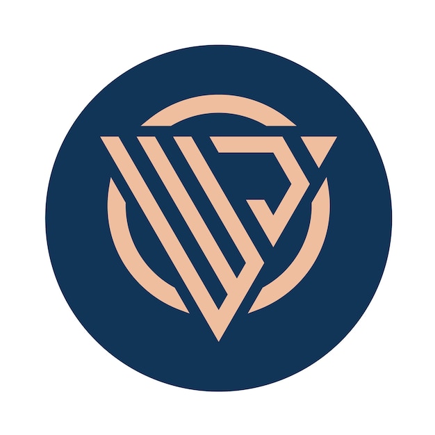 Paquete de diseños de logotipos WJ de letras iniciales simples y creativas