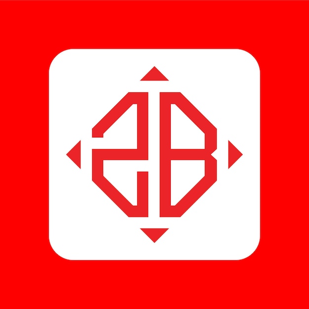 Paquete de diseños de logotipos ZB de letras iniciales simples y creativas