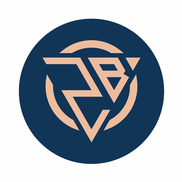 Paquete de diseños de logotipos ZB de letras iniciales simples y creativas
