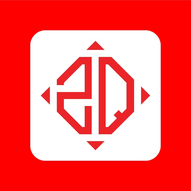 Paquete de diseños de logotipos ZQ de letras iniciales simples y creativas