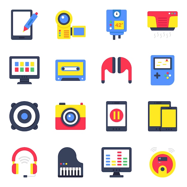 El paquete de electrodomésticos tiene un icono plano