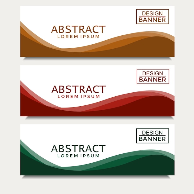 paquete elegante banners abstractos