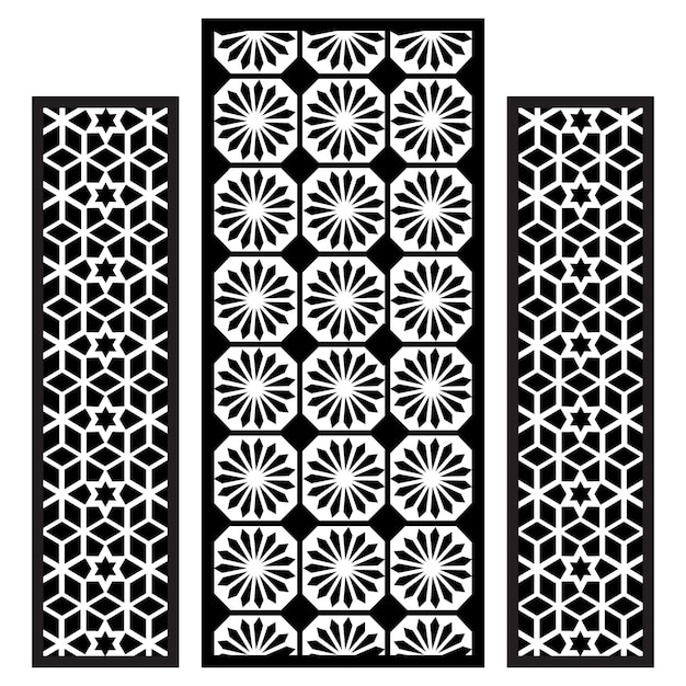 El paquete de elementos de plantilla de diseño CNC plano