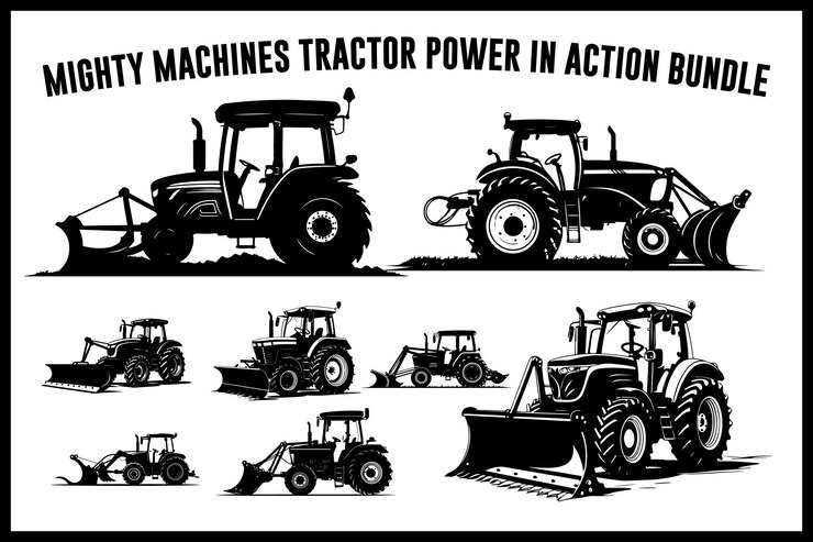 Vector el paquete de energía del tractor de basmighty machines