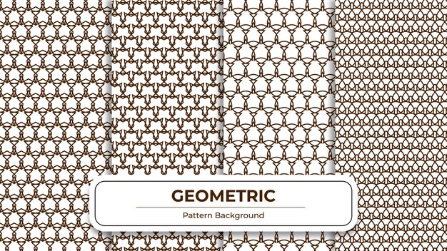 Paquete de fondo de patrones sin fisuras geométricas