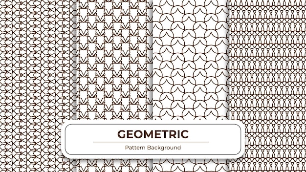 Paquete de fondo de patrones sin fisuras geométricas