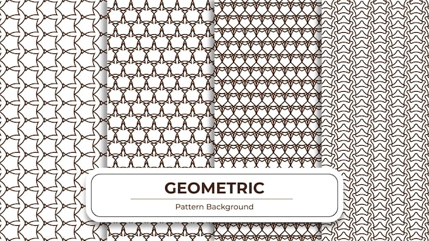 Paquete de fondo de patrones sin fisuras geométricas