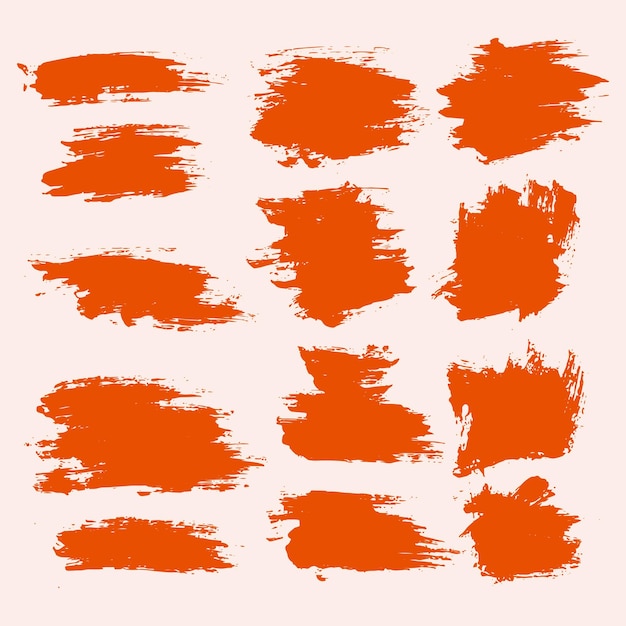 Paquete de fondo de textura de vector de ilustración de salpicaduras de color rojo