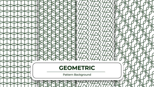 Paquete de fondo de vector de patrones sin fisuras geométricas