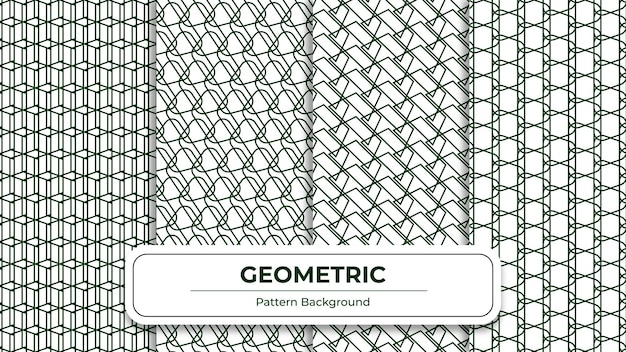Paquete de fondo de vector de patrones sin fisuras geométricas