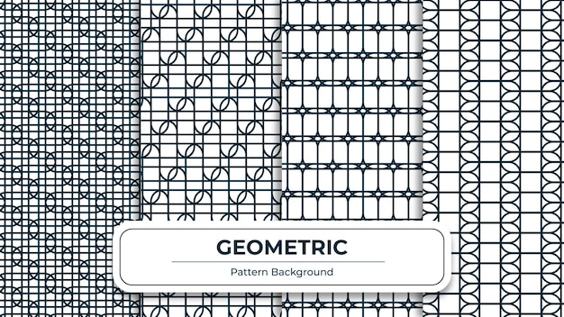Paquete de fondo de vector de patrones geométricos sin fisuras