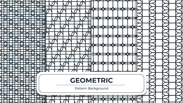 Vector paquete de fondo de vector de patrones geométricos sin fisuras