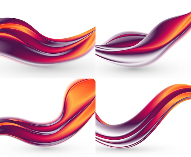 Paquete de fondos abstractos de ondas.
