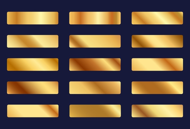 paquete de gradiente dorado