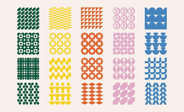Paquete gráfico de patrones repetitivos modernos