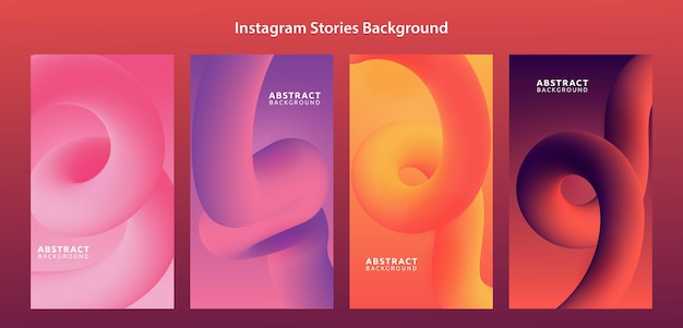 Vector paquete de historias de instagam