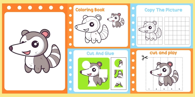 paquete de hojas de trabajo para niños con vector de hormiguero