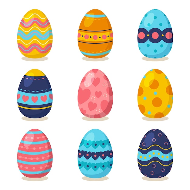 Vector paquete de huevos de pascua