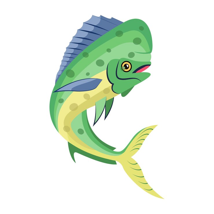 Vector el paquete de iconas planas de peces lindos