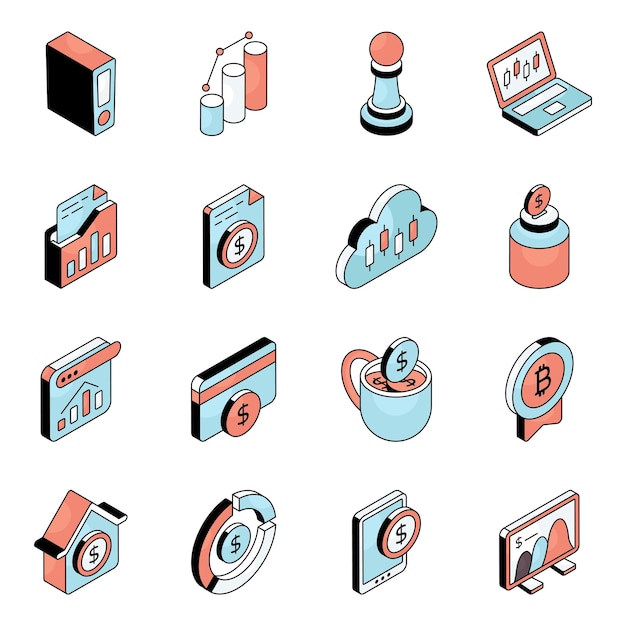 El paquete de icono plano de arranque
