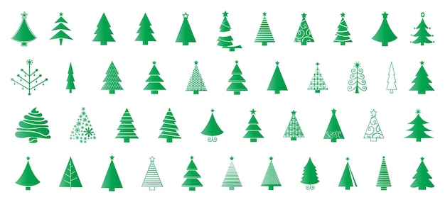 El paquete de iconos del árbol de Navidad