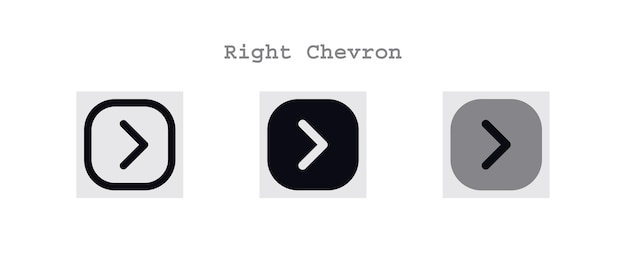 Paquete de iconos de chevron derecho