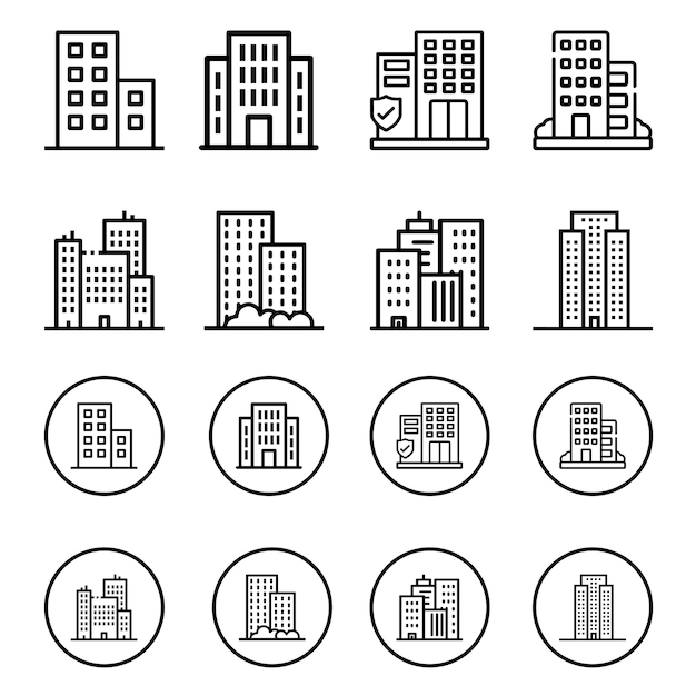 El paquete de iconos de construcción