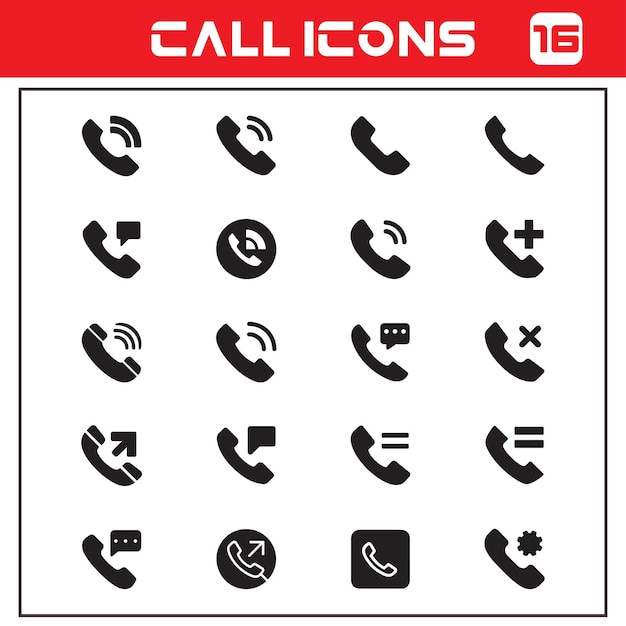 paquete de iconos de contacto paquete de iconos de teléfono