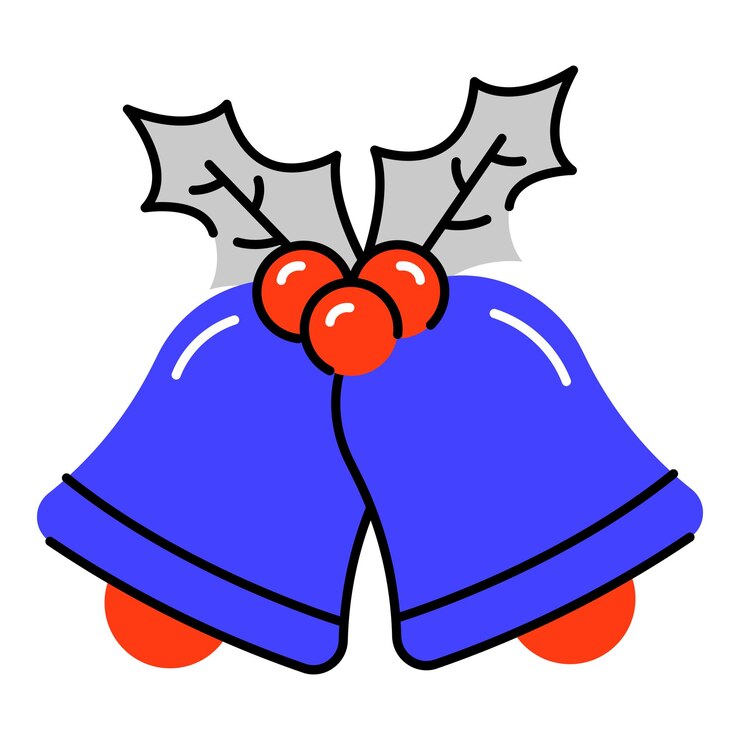 El paquete de iconos de contorno de colores de Navidad