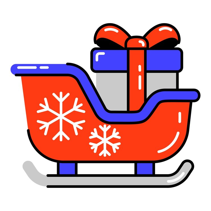 El paquete de iconos de contorno de colores de Navidad