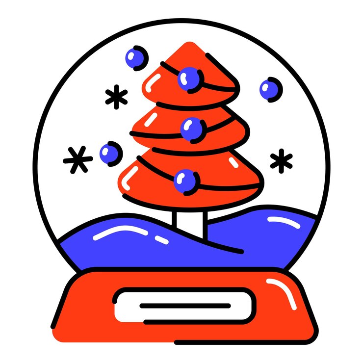 El paquete de iconos de contorno de colores de Navidad