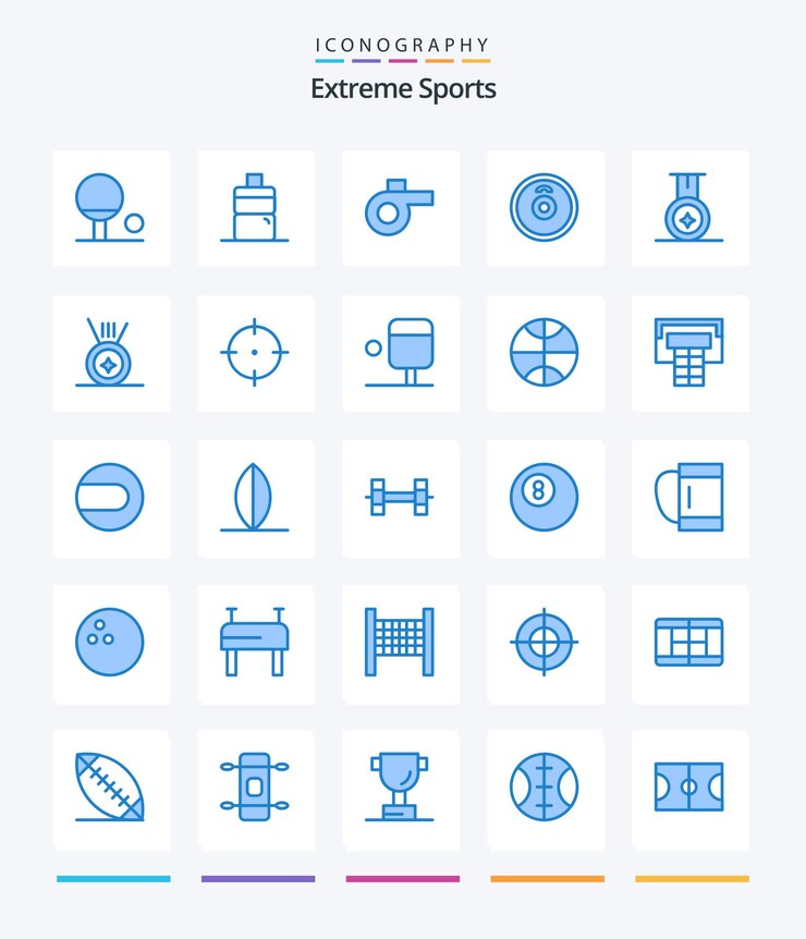 Paquete de iconos Creative Sport 25 Blue como sport sport sport ping pong goal