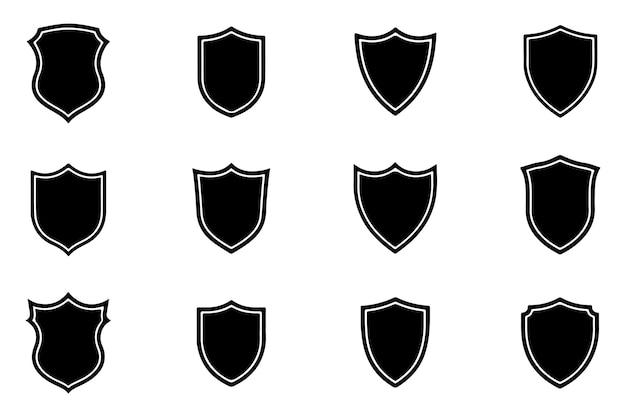 El paquete de iconos del escudo moderno
