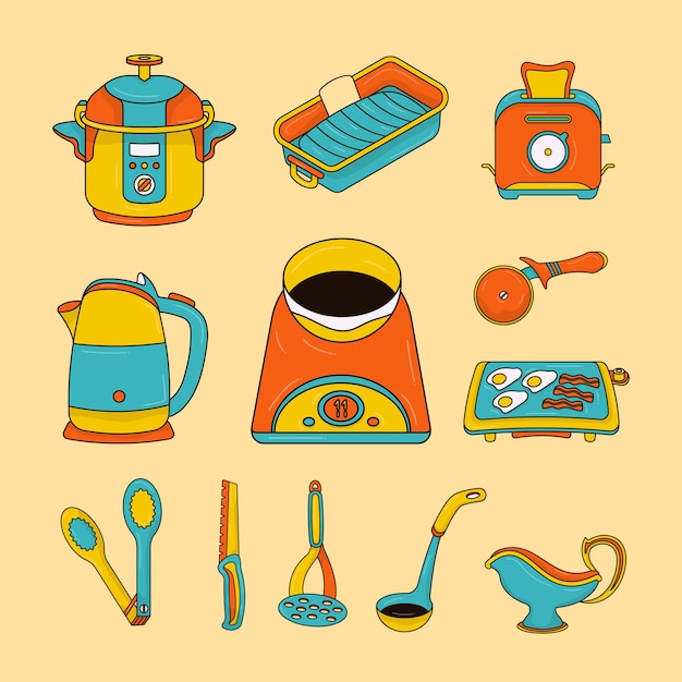 Paquete de iconos de juego de cocina