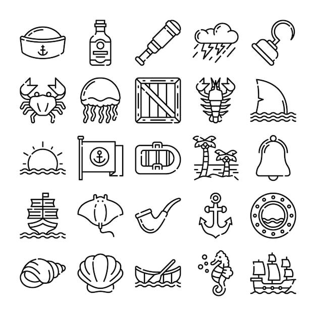 Paquete de iconos náuticos