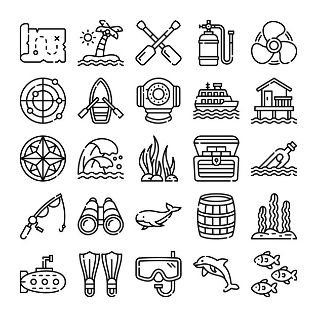 Paquete de iconos náuticos